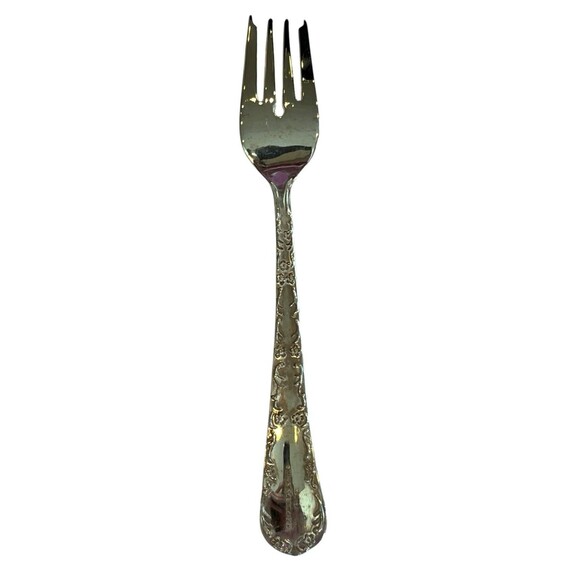 WM Roger Enchanted Rose Vintage Silverplate by Intl Silver 1 Salad Fork - Picture 3 of 5